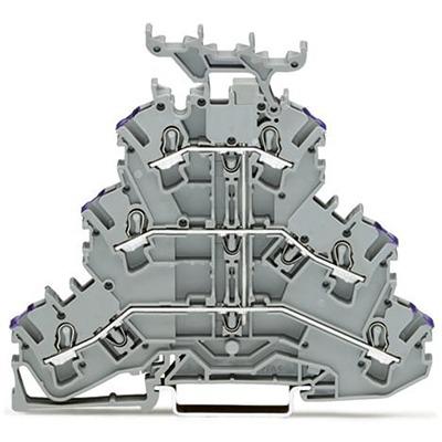 2002-3238 WAGO TOPJOB S Series Multi Level Terminal Block, 2.5mm², 3-Level, Push In Termination, ATEX, CSA, IECEx