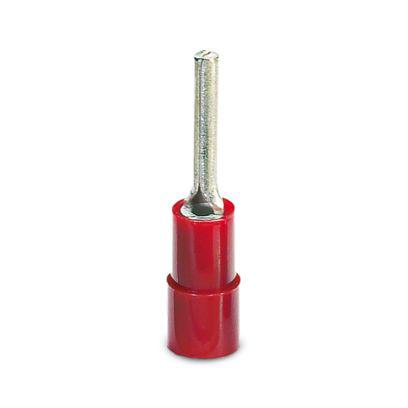 3241215 Phoenix Contact Hooked Insulated Blade terminal plug 21.5mm Blade Length, 16AWG to 22AWG, Red