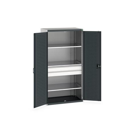 40021169-19V Bott 2 Door, 2 Drawer Sheet Steel Floor Standing Cupboard, 1050 X 650 X 2000mm