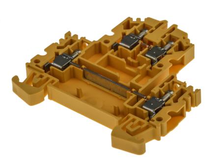 1492-JD4-Y Allen Bradley 1492 Series Screw Terminal, 4-Way, 24A, 22 → 12 AWG Wire, Screw Cage Termination