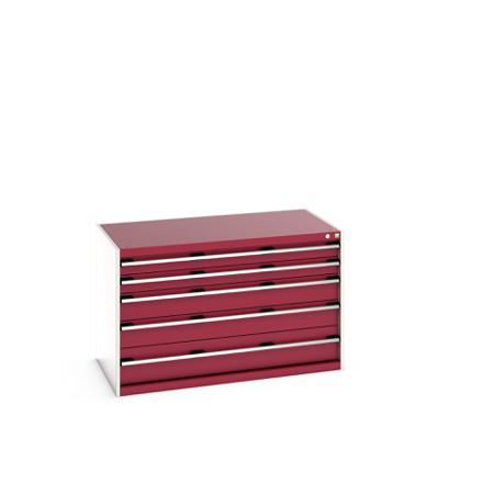40030007-24V Bott 5 Cabinet, Steel, 800mm x 750mm x 1300mm, Red