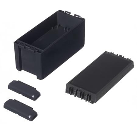 96014134-B-180809-PC-V0-7024 Bopla Bocube Series Graphite Grey Polycarbonate V0 Enclosure, IP66, IP68, IK07, Graphite Grey Lid, 191 x 80 x 90mm