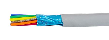 78120 SL005 Alpha Wire Ecogen Ecocable Mini Control Cable, 10 Cores, 0.15 mm² 26 AWG, Screened, 30 m, Grey Modified Polyphenylene