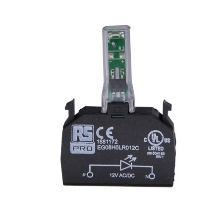 188-1186 RS PRO Light Block, 110V ac, Red Light