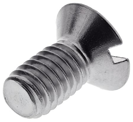 527-319 Slot Countersunk Head Machine Screw Stainless Steel A2 304, M6 x 12mm