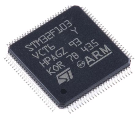 STM32F103VCT6 STMicroelectronics , 32 bit ARM Cortex M3, STM32F103VC Microcontroller, 72 MHz, 256kB FLASH, 100-Pin LQFP