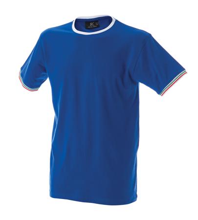 989172-S-ROYAL JRC Royal Blue 100% Cotton Short Sleeve T-Shirt, UK- S, EUR- S