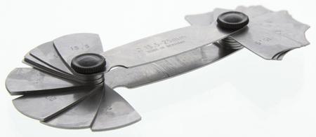 304-9165 MikronTec Radius Gauge Metric 15 Blades 15.5 to 25mm