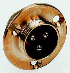 HS16RA-3 Hirose HS16 Series, 3 Pole Cable Mount Circular Connector Socket, with Male Contacts
