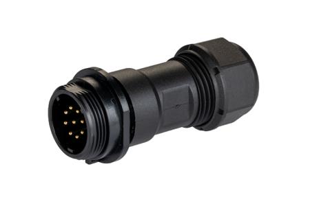 144-4163 RS Pro, 9 Pole Cable Mount Circular Connector Socket, Male Contacts, IP68