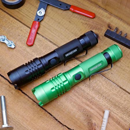 FL1000-G  LED Torch Green - Rechargeable 1200 lm, 174 mm