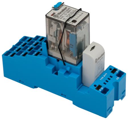 58.P4.9.012.0050SMA Finder 58 Series Interface Relay Module, DIN Rail Mount, 12V dc Coil, 4PDT, 4-Pole, 7A Load