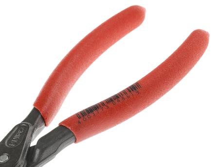 48-21-J01 Knipex 130 mm Chrome Vanadium Steel Circlip Pliers with Bent Tip, Internal, Range 8 → 13 mm