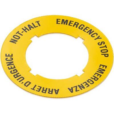 5.76.204.113/0400 RAFI Labels for Use with Construction Machinery, Handheld Terminals, Industrial Robots, Emergency Stop, Not Halt,