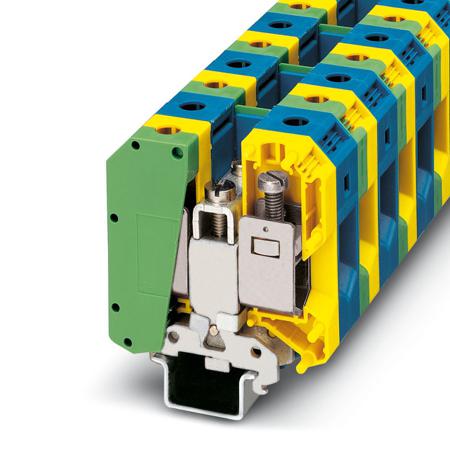 3009163 Phoenix Contact  UKH 50-PE/N Series Green, Yellow, 16 → 50mm², Single-Level, Screw Termination