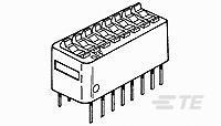 435640-5 TE Connectivity 8 Way Surface Mount DIP & SIP Switch SPST, Rocker Actuator