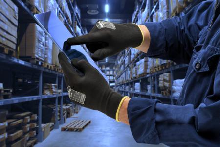 34641027 Mapa ULTRANE 641 Black Nitrile Breathable Gloves, Size 7, Nitrile Foam Coating