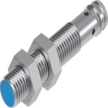 SIEN-M8B-NO-S-L Festo Inductive Barrel Proximity Sensor, M8, 1.5 mm Detection, NPN NC, 10 → 30 V dc