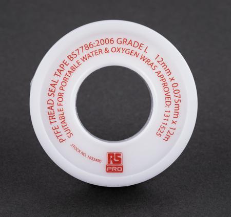 183-3490 RS PRO White PTFE Tape 12mm x 12m
