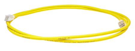 RJ45C6AYL-2-0M HellermannTyton Connectivity Cat6a RJ45 to RJ45 Ethernet Cable, S/FTP, Yellow, 2m