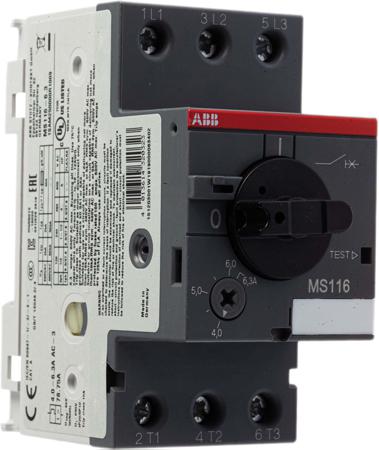1SAM250000R1009--MS116-6-3 ABB 690 V ac Motor Protection Circuit Breaker - 3P Channels