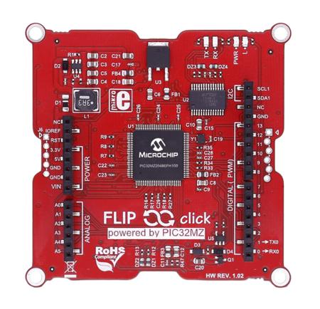 MIKROE-2340 MikroElektronika Flip&Click PIC32MZ MCU Add On Board