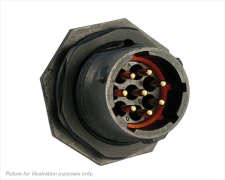 UTS7128PSEK9 Souriau Sunbank by Eaton Circular Connector, 8 Contacts, Panel, Standard Connector, Socket, Male, IP68, IP69K, UTS