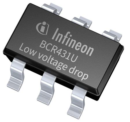 BCR431UXTSA1 Infineon  LED Driver IC, 6/42 V 60 μA 6-Pin PG-SOT23-6