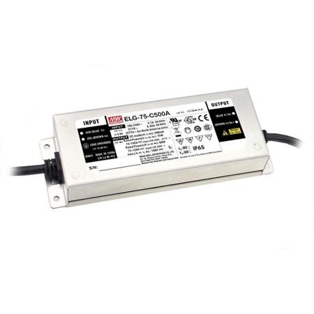 ELG-75-C1050D2 MEAN WELL LED Driver, 78V Output, 75W Output, 1.05A Output, Constant Current