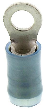 320561 TE Connectivity PIDG Series Tin Plated Crimp Ring Terminal, M3.5 Stud Size, 1mm² to 2.6mm², 16AWG to 14AWG, Blue