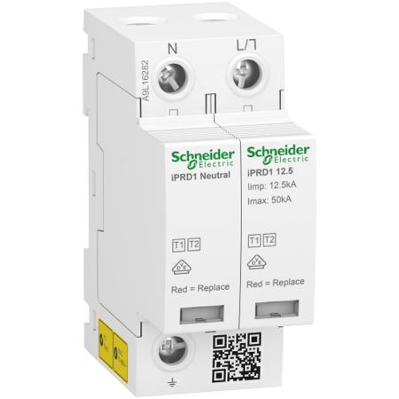 A9L16282 Schneider Electric Surge Arrester, 50kA, 350V ac, Clip-On Mount