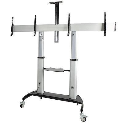 STNDMTVDUO StarTech.com Floor Mounting Mobile TV Stand for 2 x Screen, 60in Screen Size
