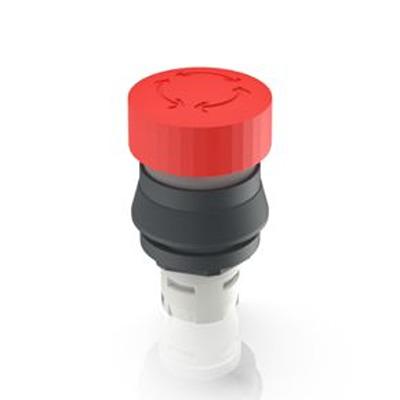 1.30.074.121/0301 RAFI RAFIX 16 Series Latching Emergency Stop Push Button, PCB, 16.2mm Cutout, IP65