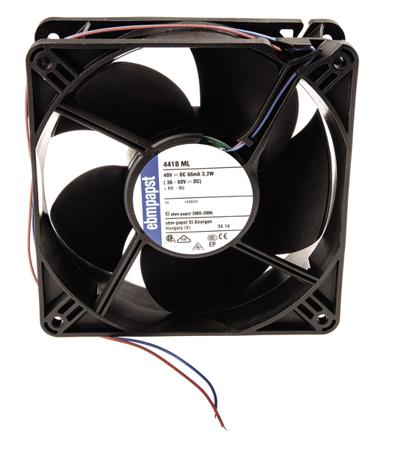 4418ML DC Axial Fan, 119 x 119 x 38mm, 168m³/h, 3.2W, 48 V dc (4400 Series)