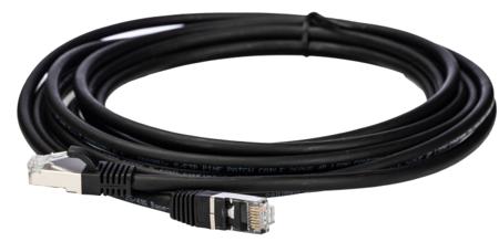276-1128 RS PRO, 5m Cat8, Black RJ45 to Male RJ45 Male, S/FTP, Terminated LSZH Sheath