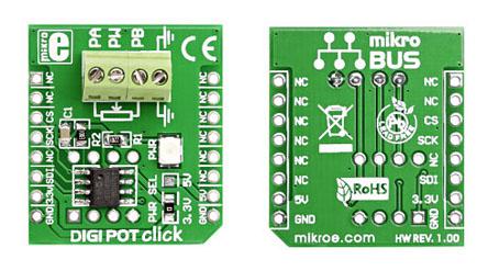 MIKROE-923 MikroElektronika DIGIPOT Click for MCP4161
