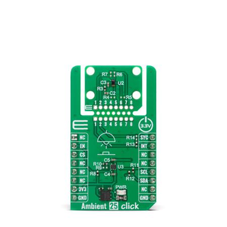 MIKROE-6711 MikroElektronika Ambient Click Highly Sensitive Ambient Light Sensing with Advanced Light Flicker Detection
