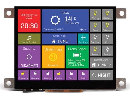 MIKROE-2277 MikroElektronika  TFT LCD Colour Display / Touch Screen, 3.5in SVGA, 240 x 320pixels