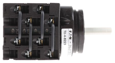 78627324-T0-4-8223-E-EZ-P1-RS257-9558- Eaton, 4P 2 Position 90° Changeover Cam Switch, 690V ac, 20A, Toggle Actuator