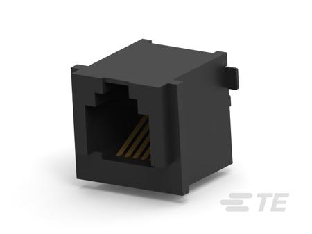 1-1734858-3 TE Connectivity 1-1734 Series Male RJ25 Connector, Board Mount, Cat3 Vertical 1 Port 6 -Way