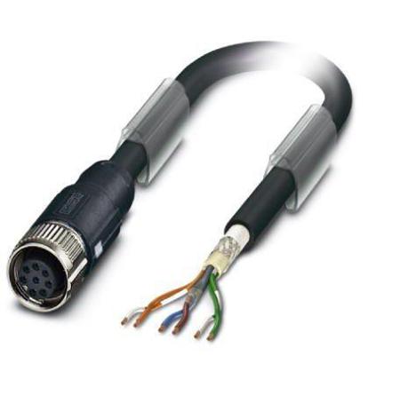 1428607 Phoenix Contact Straight Female M12 to Bus Cable, 15m