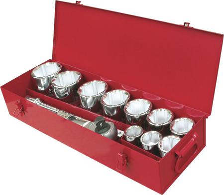 65041 Ega-Master 14-Piece Imperial, Metric 1 in Standard Socket Set with Ratchet