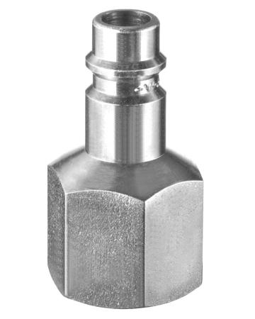 ERP 076102P2 PREVOST Treated Steel Female Plug for Pneumatic Quick Connect Coupling, G 3/8 Female Threaded