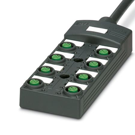 1452699 Phoenix Contact SACB Series Sensor Box, M12, 5m cable, 4 way, 8 port