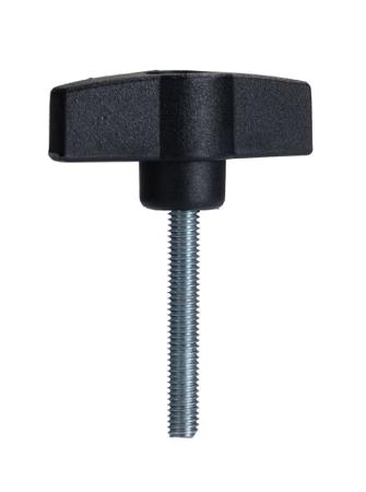 284-5510 RS PRO Black Thermoplastic Wing Clamping Knob, M6, Threaded Mount