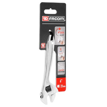 101-6PB Facom Adjustable Spanner, Bi-Material Handle