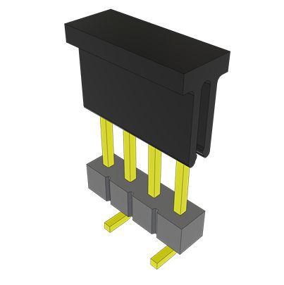 TSM-104-03-T-SV-P-TR Samtec TSM Series Vertical Surface Mount PCB Header, 4 Contact(s), 2.54mm Pitch, 1 Row(s), Unshrouded