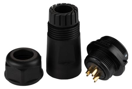 131-6391 RS Pro, 3 Pole Cable Mount Circular Connector Plug and Socket, Male and Female Contacts, IP68