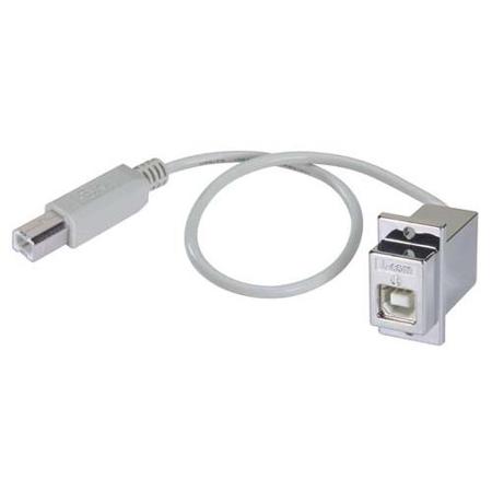 ECF504-12BBS L-Com Straight, Panel Mount, Plug- Single Port Type Type B 2 USB Connector