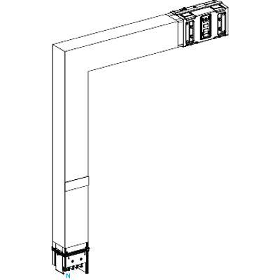 KSA630DLF43F Schneider Electric Flexible Elbow Busbar Trunking, 1.2m, 630A, Canalis Series
